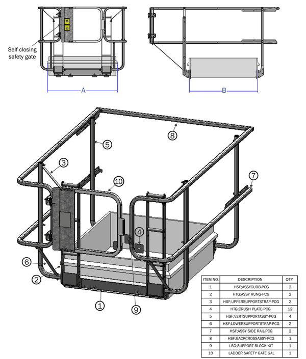 Roof Hatch Safety Railing Systems