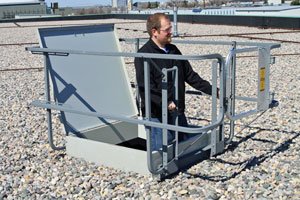 Roof Hatch Safety Railing Systems